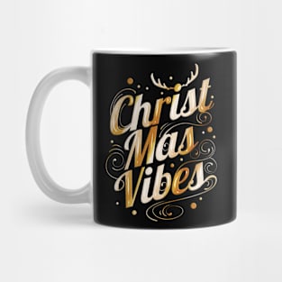 Christmas Vibes Logo For Christmas Mug